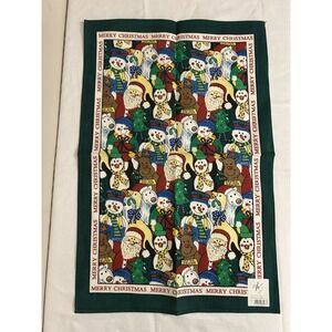 NWT Ulster Weavers Irish Linen Tea Towel  Christmas Jumble Santa Reindeer‎